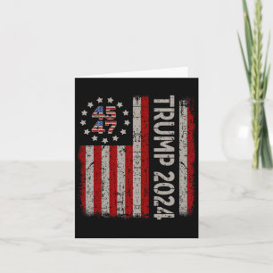 47 Trump 2024 American Flag (auf der Rückseite) Karte