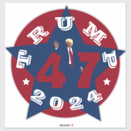 47 Trump 2024 Aufkleber