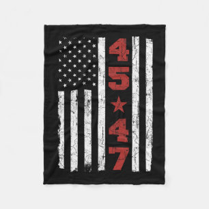 47 Trump Vintag US-Flagge 2024 Präsidentschaftswah Fleecedecke