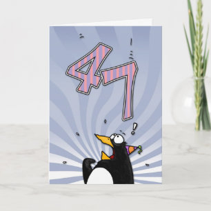 47e anniversaire - Carte de surprise de pingouin