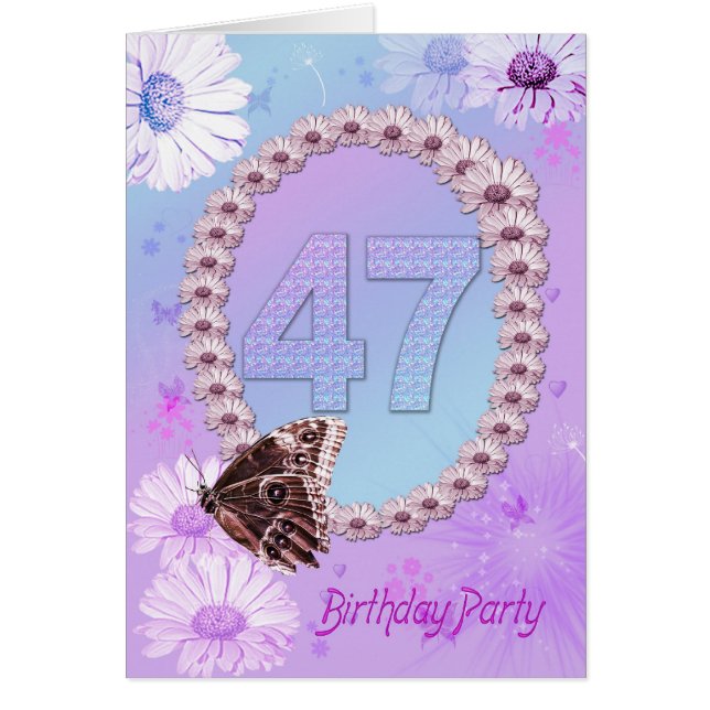 47e fête d'anniversaire Invitation (Devant)