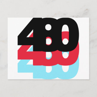 480 Bereichscode Postkarte