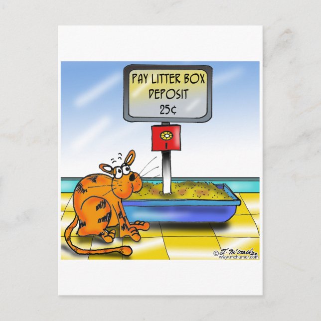 4833_cat_Cartoon Postkarte (Vorderseite)