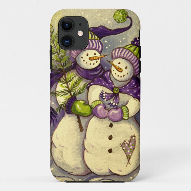 4882 Schneemänner Weihnachten Case-Mate iPhone Hülle (Rückseite)