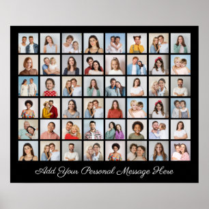 48 Foto Collage Fügen Sie Ihren eigenen Gruß hinzu Poster