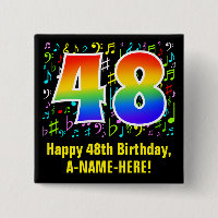48. Geburtstag: Farbige Musiksymbole, Regenbogen 4