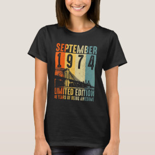 48. Geburtstag Vintage September 1974 48 Jahre alt T-Shirt