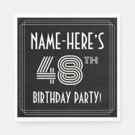 48. Geburtstagsparty: Art-Déco-Stil + Individuelle Serviette