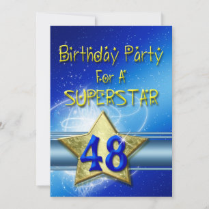 48. Geburtstagsparty Einladung für einen Superstar