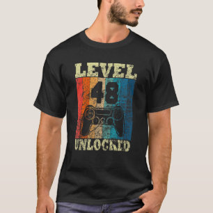 48. Geburtstagsstufe Vintag für Gamer T-Shirt