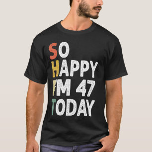 48 Jahre alt Geburtstag Vintag so glücklich im heu T-Shirt