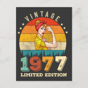 48 Jahre alter Tag 1977 Vintag 48. Geburtstag Postkarte
