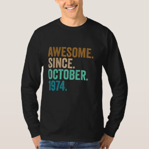 48 Jahre Phantastisch seit Oktober 1974 48. Geburt T-Shirt