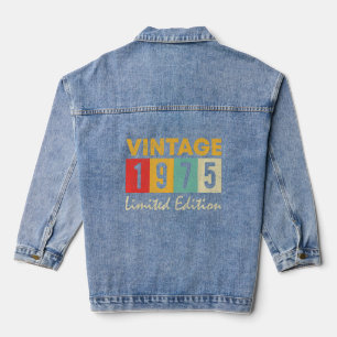 48 Jahre Vintag 1975 48. Geburtstag Jeansjacke