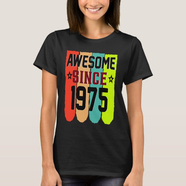 48 Jahre Vintag 1975 48. Geburtstag T-Shirt (Vorderseite)