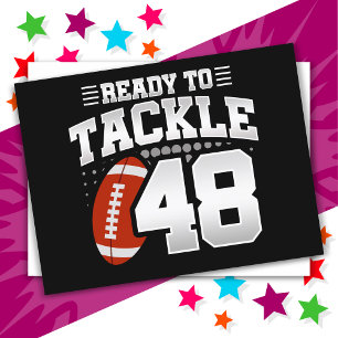 48-jähriges Tackle Football Party 48. Geburtstag Postkarte