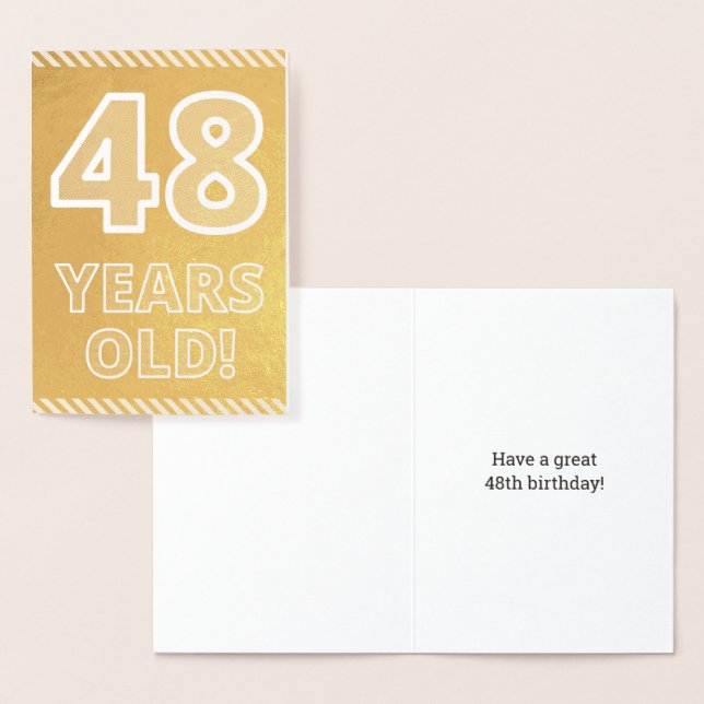 48ème anniversaire : audacieux "48 ans !" Carte Go (Affichage)