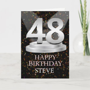 48th Birthday Spotlights Ajouter une carte de nom