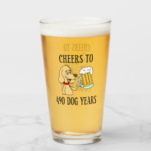 490 ans de chien 70e anniversaire de verre