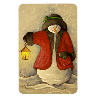 4910 Snowman & Lantern Weihnachten Magnet