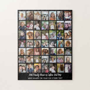 49-Foto-Collage-Raster mit Text - schwarz