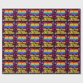 49. Geburtstag: Loving Hearts Pattern, Regenbogen  Geschenkpapier