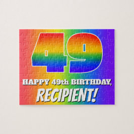 49. Geburtstag — mehrfarbiges Regenbogenmuster "49