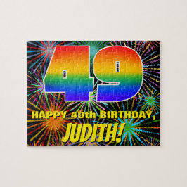 49. Geburtstag: Spaß, bunte feierliche Feuerwerke