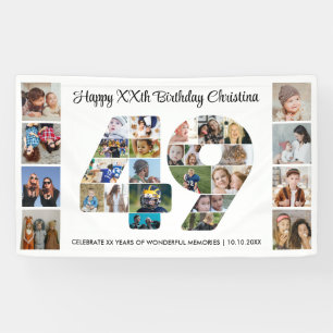 49. Geburtstagsfeier Nummer 49 Fotocollage Banner