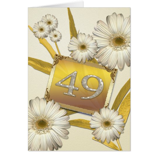 49. Geburtstagskarte mit Gänseblümchen Karte
