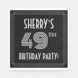 49. Geburtstagsparty: Art-Déco-Stil + Individuelle Serviette