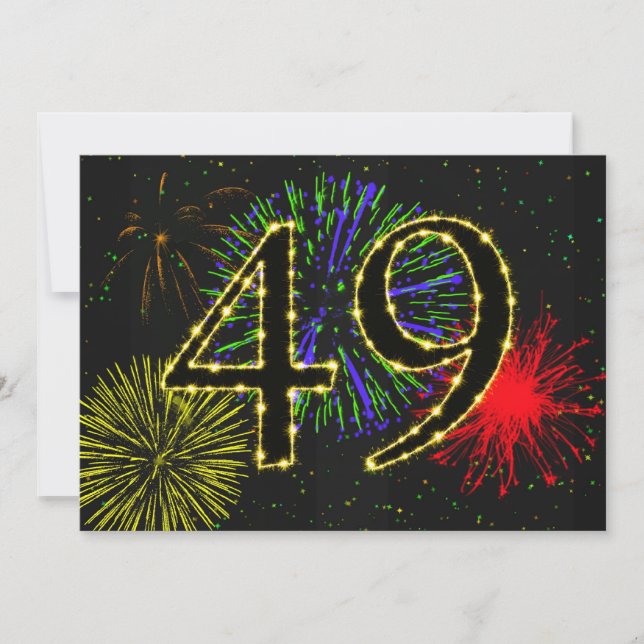 49. Geburtstagsparty Einladung (Vorderseite)