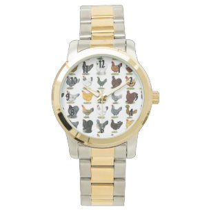 49 Huhn-Hennen Armbanduhr