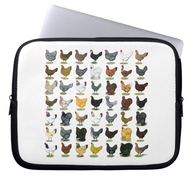 49 Hühnerhennen Laptopschutzhülle (Vorderseite)