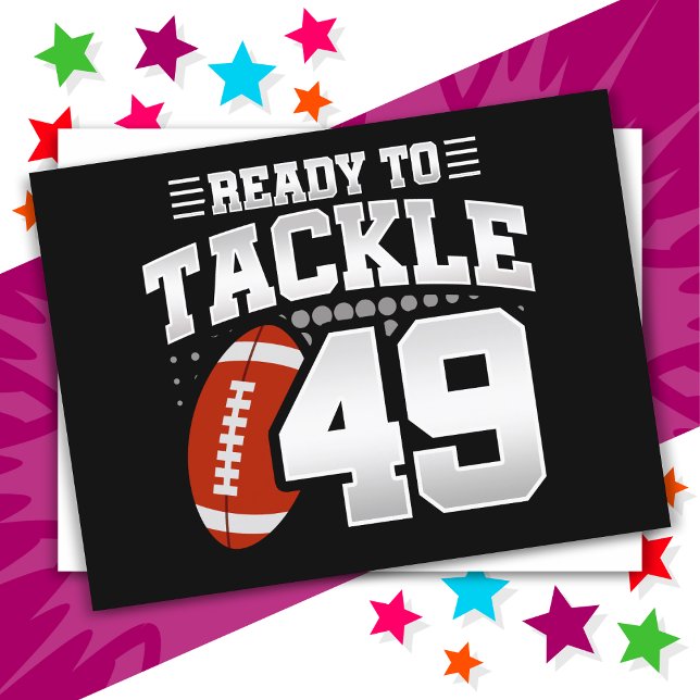 49-jähriges Tackle Football Party 49. Geburtstag Postkarte (Von Creator hochgeladen)
