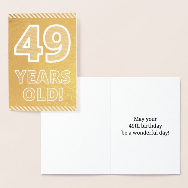 49ème anniversaire : audacieux "49 ans !" Carte Go (Affichage)