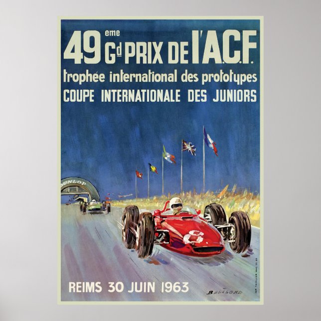 49eme Grand Prix de L’A.C.F. Reims Poster (Vorne)
