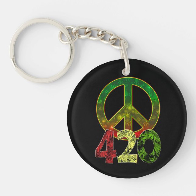 4 20 Frieden Schlüsselanhänger (Vorderseite)