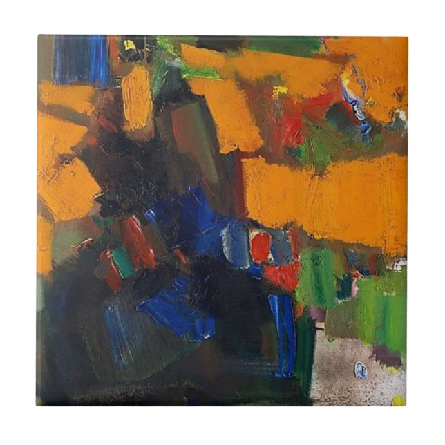 4,25 Zoll quadratische Kachel mit abstraktem Desig (Vorderseite)