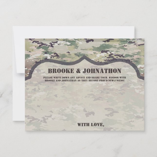 4.25x5.5 Advice Card Army OCP Camouflage Uniform C Einladung (Vorderseite)
