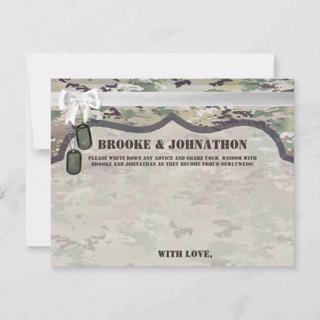 4.25x5.5 Advice Card Army OCP Camouflage Uniform C Einladung (Vorderseite)
