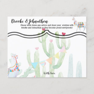 4.25x5.5 Advice Card Boho Llama Bohemisch Cacti De Einladung