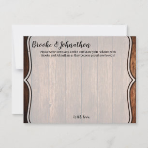 4.25x5.5 Advice Card Stall Holz Land Rustikal Einladung