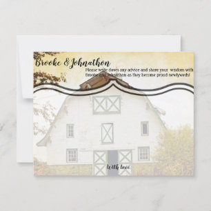 4.25x5.5 Advice Card Sunset Barn Country Rustikale Einladung