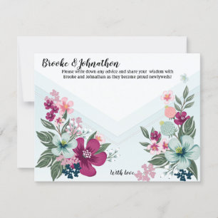 4.25x5.5 Carte conseil Fleur tropicale sur Blue Om