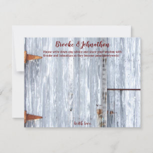 4.25x5.5 Carte conseil Lave blanc Bois Grange Port