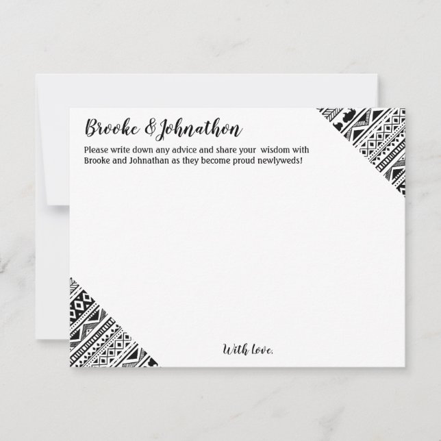 4,25x5,5 Carte de conseil Boho Buffalo Tribal Moti (Devant)