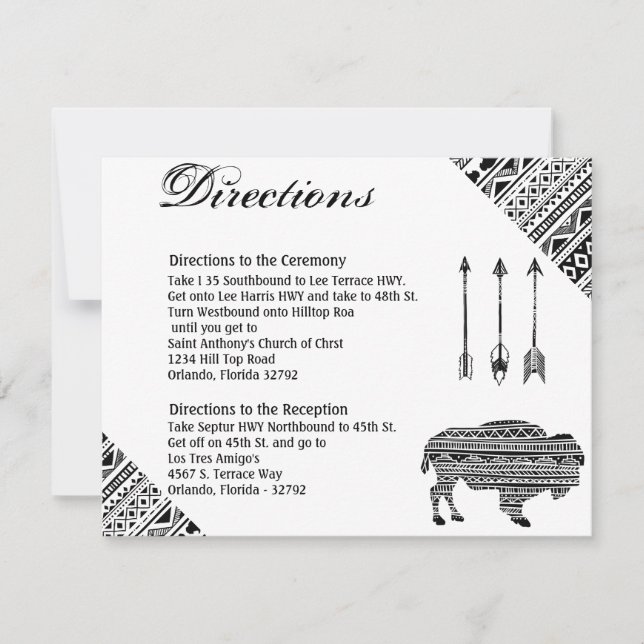4,25x5,5 Carte de direction Patter de la tribu Boh (Devant)