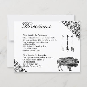 4,25x5,5 Carte de direction Patter de la tribu Boh