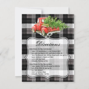 4.25x5.5 Carte de direction XMAS Camion Buffalo dé